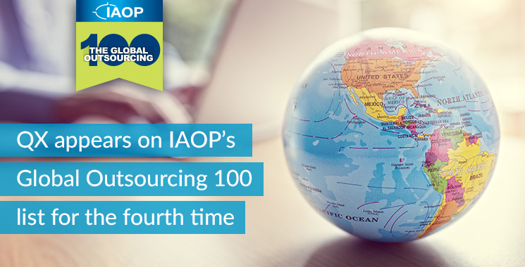 QX appears on IAOP’s Global Outsourcing 100 list for the fourth time