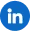 LinkedIn logo button (blue square with white 'in') for social link