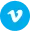 Blue rounded-square logo with a white V-shaped check mark.
