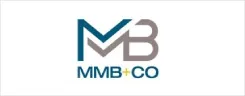 MMB Co logo with stylized teal and gray 'MMB' letters and blue '+' symbol, followed by 'MMB CO' text beneath.