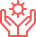 Logo: stylized hands forming a heart around a person, symbolizing care and support.