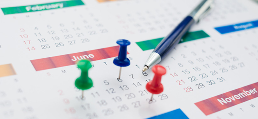 2016 Tax calendar for businesses and self-employed