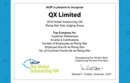 We have good news: QX Ltd makes it to the 2016 Global Outsourcing 100 list for the third time!