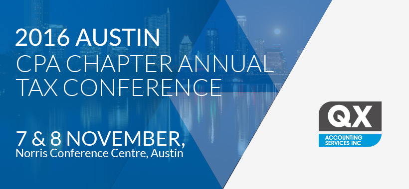 QXAS Inc. all set for the 2016 Austin CPA Chapter Annual Tax Conference this November